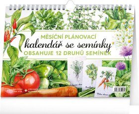 Stolní měsíční plánovací kalendář se semínky 2026 NOTIQUE, 30 x 21 cm