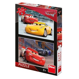 Auta 3 - Závodníci: puzzle 2x77dílků - Dino