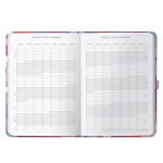 Busy B Diář na 17 měsíců Floral 2026/27, růžová barva