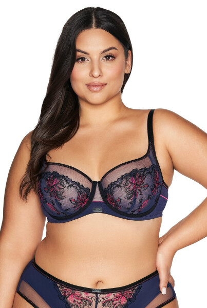 Měkká dámská podprsenka soft side Ava 2120 Navy Blue tmavě modrá 70D