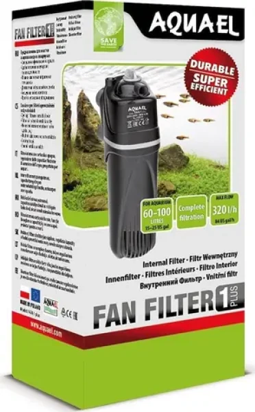 Vnitřní akvarijní filtr FAN 1 PLUS / Pro akvária 60–100 l / výkon 320 l/h / příkon 4,7 W / 5,5×6,6×19,7 cm