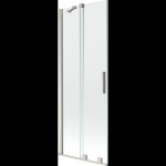 MEXEN/S - Velar dvoukřídlá posuvná vanová zástěna 70 x 150, transparent, nikl kartáčovaný 896-070-000-01-97