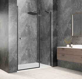 POLYSAN - GLOBE GUN METAL sprchové dveře do niky 1200, čiré sklo, pravé GB1012RGM