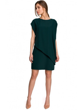 Vrstvené šaty S262 zelené - Stylove M