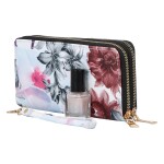 Velká dámská koženková peněženka se dvěma zipy Kris, černá