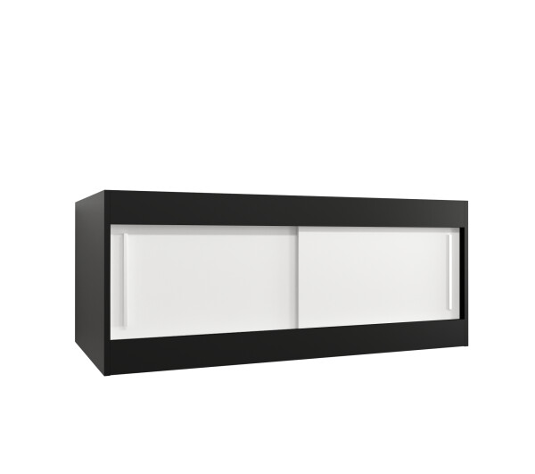 Nástavec na skříň Abi Barva korpusu: Černá, Rozměry: 120 cm, Dveře: Bílá