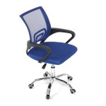 Dětská židle, výškově nastavitelná, modrá síťovina, KA-L103 BLUE