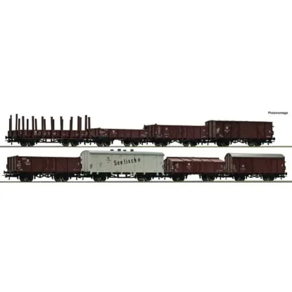 Roco 67127 Sada 8 ks Nákladní vagóny DR III