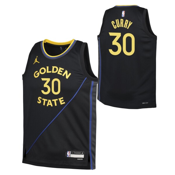 Dětský dres Golden State Warriors NBA Stephen Curry #30 Statement Swingman Černá (YOUTH)