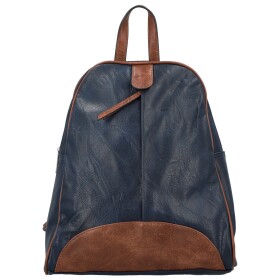 Trendy dámský koženkový kabelko-batůžek Lykos, tmavě modrý