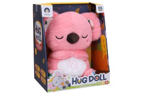 Koala plyšová dýchající růžová s efekty 27 cm