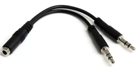 StarTech adaptér headset 3,5mm na 2x 3,5mm černá / Adaptér / F/M / 0,13 m (MUYHSFMM)