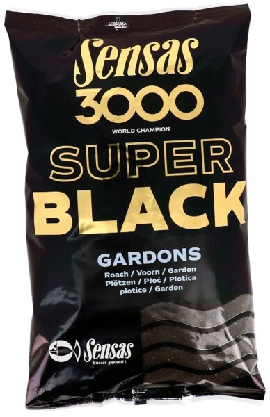 Sensas Krmítková směs 3000 Super Black 1kg - Gardons - Plotice,Sensas Krmítková směs 3000 Super Black 1kg - Gardons - Plotice