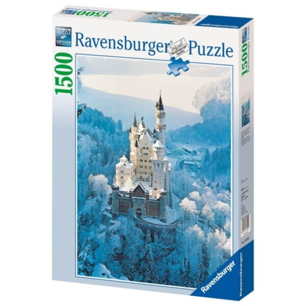 Puzzle Zámek Neuschwanstein v zimě 1500 dílků