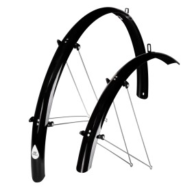 Blatníky FORCE 48 Aluflex 28" XL + V vzpěry, černé