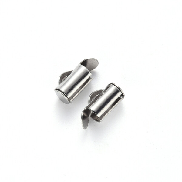 Nerezové zakončovací trubičky - 8 x 6 mm - různé varianty - 1 ks Barva: Platinová