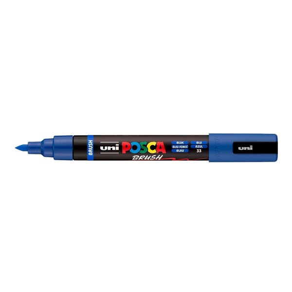 Uni Posca PC-5BR 1-4 mm štětcový hrot modrý 33