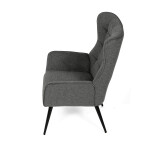 Křeslo ušák, šedá, látka, AK-315 GREY2