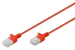 Digitus CAT 6 U-UTP Slim 5m červená / Patch kabel / U-UTP / 250 MHz / LSZH (DK-1618-050S-R)