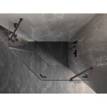 MEXEN/S - Lunar sprchový kout pětiboký křídlový pravá 100 x 80, transparent, grafit metal 831-100P-080L-95-00-P