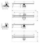 HANSGROHE - RainDrain Allround Sprchový žlab 90 cm, s roštem, kartáčovaná nerezová ocel 56188800