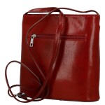Luxusní dámská kožená crossbody kabelka Liara, červená