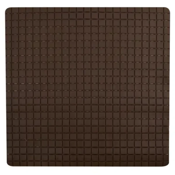 MSV Protiskluzová podložka do sprchy QUADRO Premium hnědá / SBS kaučuk / 54 x 54 cm