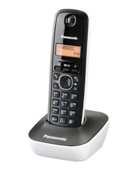 Panasonic KX-TG1611FXW černo-bílá / DECT bezdrátový telefon / 1-řádkový podsvícený displej / české menu (KX-TG1611FXW)