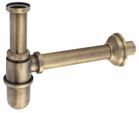 Sapho RETRO umyvadlový sifon 5/4", odpad 32 mm, bronz 9596