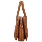 Módní dámská kožená kabelka do ruky Sawina, koňaková