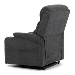 Polohovací křeslo, elektrické kabelové ovládání, šedá, látka, TV-S8348 GREY2