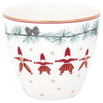 GREEN GATE Latte cup Juana White 300 ml, bílá barva, porcelán 300ml