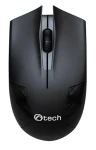 C-TECH WLM-08 černá / Bezdrátová myš / 1200DPI / 3 tlačítka / USB nano receiver (WLM-08)
