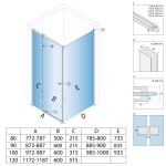REA/S - Sprchový kout Atlas 90x80 Chrome vpravo KPL-K4361