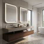REA - Zrcadlo LED ZONE 80x60 BRUSH NICKEL HOM-00301