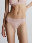 Dámská tanga 000QF7287E 7NS béžové Calvin Klein