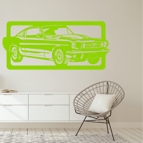 Samolepka Ford Mustang Barva: zelená, Velikost: 100 x 43 cm