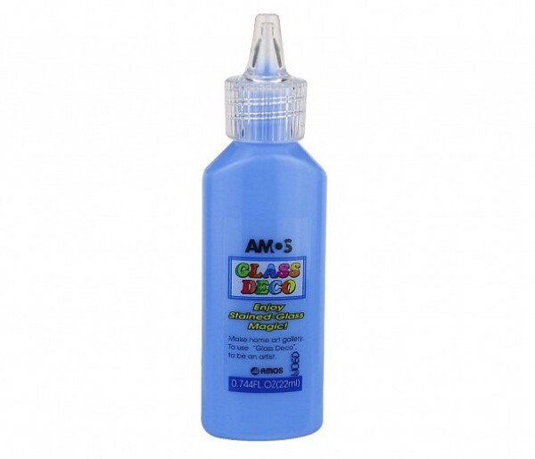 Amos Slupovací barva na sklo Glass Deco 22ml - modrá tmavě
