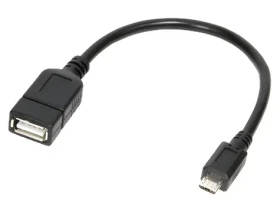 LogiLink USB-A - Micro-USB B černá / OTG kabel / USB 2.0 / 0,2 m (AA0035)