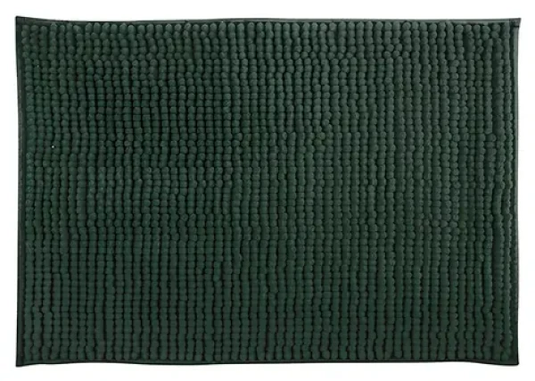 MSV Koupelnová předložka CHENILLE tmavě zelená / mikrovlákno / protiskluzová / 40 x 60 cm