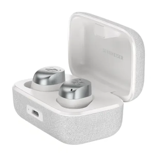 Sennheiser Momentum True Wireless 4 bílo-stříbrná / bezdrátová sluchátka do uší / mikrofón / USB-C / ANC (700366)