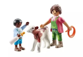 Playmobil® DuoPack 71803 DuoPack Farmářka s dítětem a telátkem
