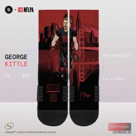 Pánské ponožky San Francisco 49ers NFL George Kittle Strideline Premium NFLPA Crew