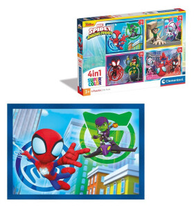 Puzzle Spidey a jeho úžasní přátelé 4v1 (12+16+20+24 dílků) - Clementoni