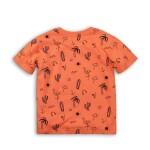 Tričko chlapecké s krátkým rukávem, Minoti, TB TSHIRT 6, oranžová - 68/80 | 6-12m