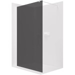 CERANO Sprchová zástěna Walk-in Onyx Round L/P - 8 mm - kulatá vzpěra - bílá matná, grafitové sklo - 120x200 cm