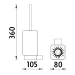 Nimco Kibo chrom toaletní wc kartáč Ki 14094CN-26 Ki 14094CN-26