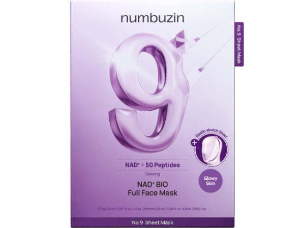 Numbuzin No. 9 NAD Bio Full Face Pack Sheet pleťová maska 4 x 48 ml