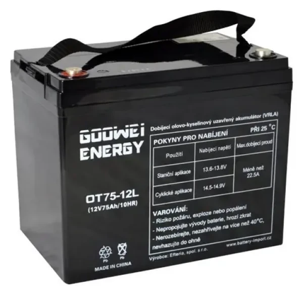 GOOWEI ENERGY Pb záložní akumulátor VRLA GEL 12V/75Ah (OTL75-12)