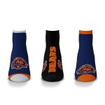 For Bare Feet Pánské ponožky Chicago Bears NFL No Show 3er-Pack